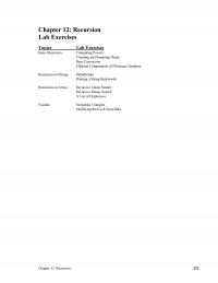 Object-Oriented Software Design Lm Recursion Lab Exercises Topics Lab Exercises Basic Recursion Computing Powers Counting