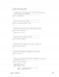 Object-Oriented Software Design Lm Private Node Front Back Private Int Numelements Constructor Initializes The Front And