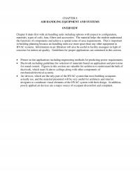 Mechanical Engineering Chapter 8 Air Handling Equipment And Systems Overview Deals First With Air