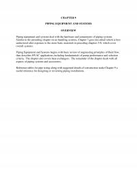 Mechanical Engineering Chapter 9 Piping Equipment And Systems Overview Piping Equipment And Systems Deal With