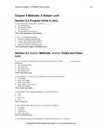 Programming Languages Chapter 6 Method log takes the logarithm of its argument with respect to what base