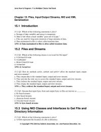 Programming Languages Chapter 15 Java How Program Multiple Choice Test Bank Files Inputoutput Streams Nio