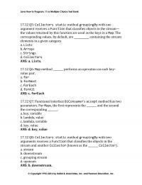 Programming Languages Chapter 17 Java How Program Multiple Choice Test Bank Collectors Static Method Groupingby With