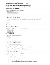 Programming Languages Chapter 19 Java How Program Multiple Choice Test Bank Searching Sorting And Big