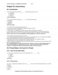 Programming Languages Chapter 23 Java How Program Multiple Choice Test Bank Concurrency Introduction Two Tasks
