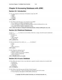 Programming Languages Chapter 24 Java How Program Multiple Choice Test Bank Accessing Databases With Jdbc