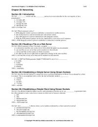 Programming Languages Chapter 28 Java How Program Multiple Choice Test Bank Networking Section Introduction Sockets