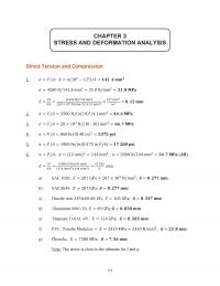 Mechanical Engineering Chapter 3&nbsp;Stress And Deformation Analysis&nbsp;Part 1