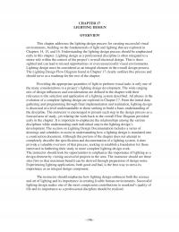 Mechanical Engineering Chapter 17 Lighting Design Overview This Addresses The Lighting Design Process For