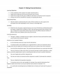 Civil Engineering Chapter 17 Making Financial Decisions Learning Objectives The Completion This The Student