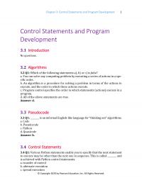 Programming Languages Chapter 3 Control Statements and Program Development