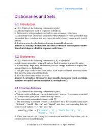 Programming Languages Chapter 6&nbsp;Dictionaries And Sets Dictionaries And Sets Introduction Which The Following Statements