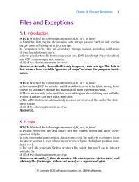 Programming Languages Chapter 9&nbsp;Files And Exceptions Files And Exceptions Introduction Which The Following Statements