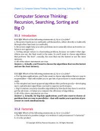 Programming Languages Chapter 11&nbsp;Computer Science Thinking Recursion Searching Sorting And Big Computer Science Thinking