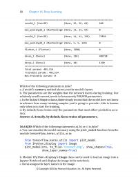 Programming Languages Chapter 16&nbsp;A model’s summary method shows you the model’s layers