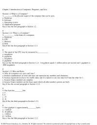 Programming Languages Chapter 1 Introduction Computers Programs And Java Section What Computer The Physical Aspect
