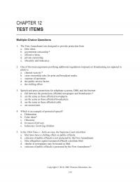 Media Studies Chapter 12 The First Amendment was designed to provide protection from