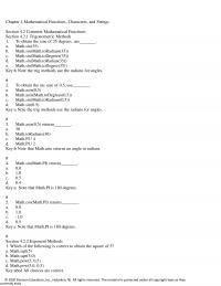 Programming Languages Chapter 4 Mathematical Functions Characters And Strings Section Common Mathematical Functions Section Trigonometric