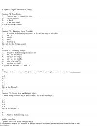 Programming Languages Chapter 7 Singledimensional Arrays Section Array Basics Once Array Created Its Size Can