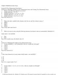 Programming Languages Chapter 8 Multidimensional Arrays Section Twodimensional Array Basics Section Declaring Variables Twodimensional Arrays