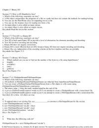Programming Languages Chapter 17 Binary Section How Handled Java Which The Following Statements Are True