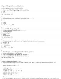 Programming Languages Chapter 29 Weighted Graphs And Applications Section Representing Weighted Graphs True False The