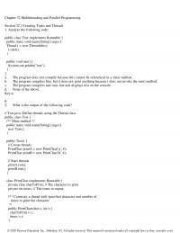 Programming Languages Chapter 32 Multithreading And Parallel Programming Section Creating Tasks And Threads Analyze The