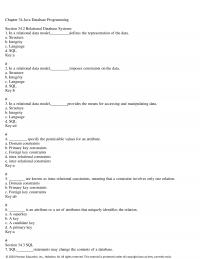 Programming Languages Chapter 34 Java Database Programming Section Relational Database Systems Relational Data Model Defines