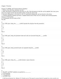 Programming Languages Chapter 37 Servlets Section Html And Common Gateway Interface Which The Following Statements