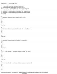 Programming Languages Chapter 42 Trees And Btrees Which The Following Statements Are Correct All Leaf
