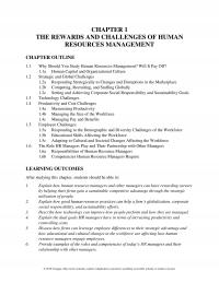Management Chapter 1 The Rewards And Challenges Human Resources Management Outline Why Should