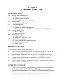 Management Chapter 6 Employee Selection Outline Overview The Selection Process Begin With Job