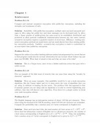 Networking Chapter 1 Reinforcementproblem Compare And Contrast Symmetric Encryption With Publickey Encryption Including Thestrengths