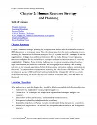 Management Chapter 2 Human Resource Strategy And Planning Human Resource Strategy And Planning