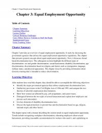 Management Chapter 3 Equal Employment Opportunity Equal Employment Opportunity Table Contents Summary