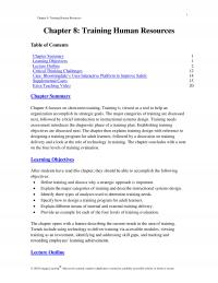 Management Chapter 8 Training Human Resources Training Human Resources Table Contents Summary