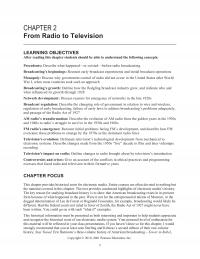 Media Studies Chapter 2 From Radio Television Learning Objectives After Reading This Students Should