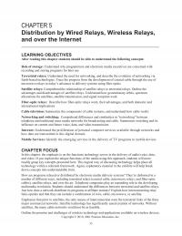 Media Studies Chapter 5 Distribution Wired Relays Wireless Relays And Over The Internet Learning Objectives