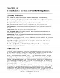 Media Studies Chapter 12 Constitutional Issues And Content Regulation Learning Objectives After Reading This