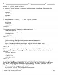 Chapter 7 The Process Of Choosing Individuals With Correct Qualifications