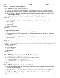 Management Chapter 12&nbsp;Workers in the United
States are entitled to greater employee benefits&nbsp;