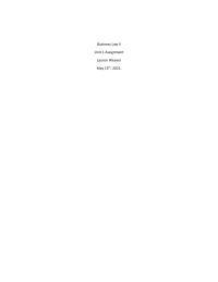 Business Law Ii Business Law