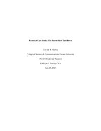 Research Case Study: The Puerto Rico Tax Haven