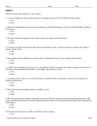 International Business Chapter 3&nbsp;A cross exchange rate
expresses the amount of one foreign currency per unit