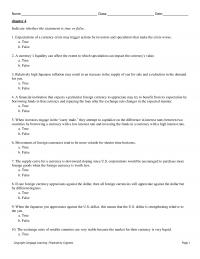 International Business Chapter 4&nbsp;Expectations of a
currency crisis may trigger actions by investors and speculators that make&nbsp;