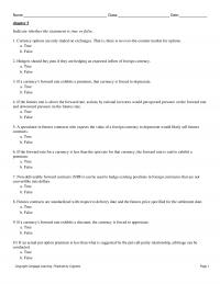 International Business Chapter 5&nbsp;Currency options are
only traded on exchanges