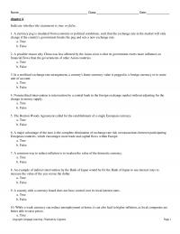 International Business Chapter 6&nbsp;A currency peg is
insulated from economic or political conditions