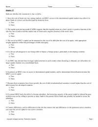 International Business Chapter 17&nbsp;Since the cost of
funds can vary among markets, an