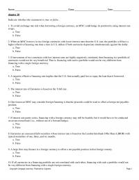 International Business Chapter 20&nbsp;To avoid exchange
rate risk when borrowing a foreign currency