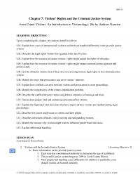 Counseling Chapter 7 Irm Victims Rights And The Criminal Justice System From Crime Victims